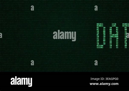 Abstract digital background with glowing binary code forming patterns across a dark surface. Concept for data science, big data analytics, artificial intelligence, cybersecurity, and information Stock Video Footage - Alamy