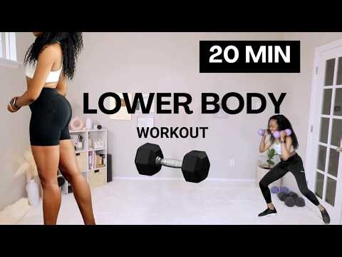 Lower Body Workout | Stronger Legs, Rounder Booty - 20 Minutes, Dumbbells