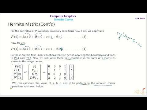 23. Hermite Curves | Derivation | Computer Graphics