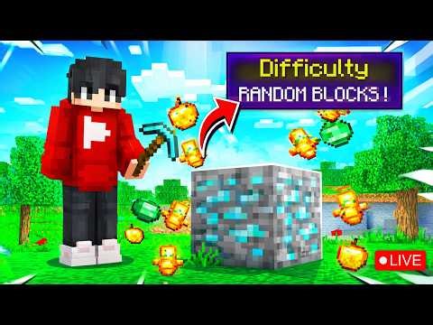 Minecraft But Everything Is RANDOM… Can I Beat The Game? | Minecraft LIVE | WEBCAM | ROAD TO 500