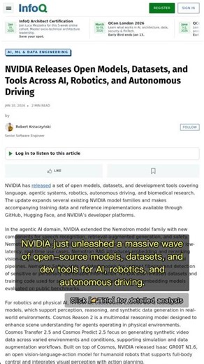 🧐👉 NVIDIA Drops Open-Source AI Models: Robotics, Driving, and Biomedicine All In #QixNewsAI