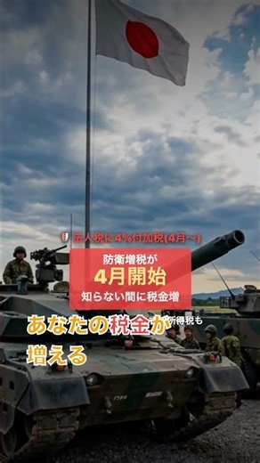 防衛増税が4月から開始 知らない間に税金が増える #Shorts