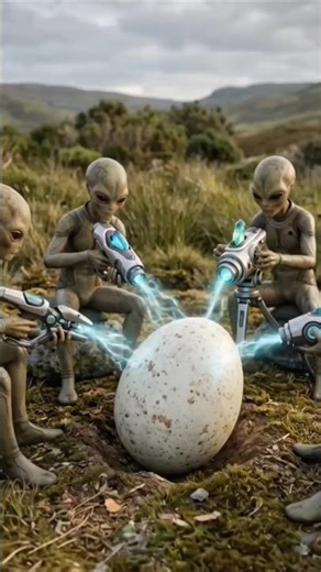 Alien babies were brought out from inside the eggs using electricity or the charisma of the aliens.