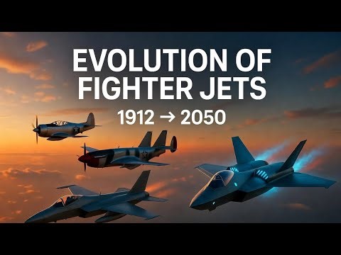 “Evolution of U.S. Fighter Jets (1912–2050) ✈️ From Propellers to Stealth Dominance 🚀”