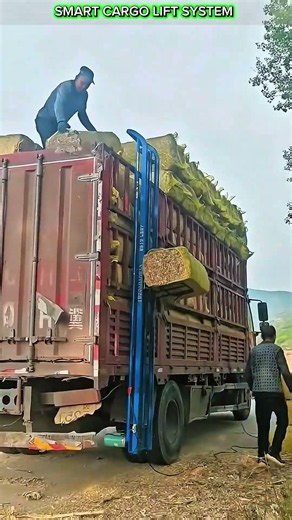 Smart Truck-Mounted Cargo Lift Loading Heavy Bundles Fast.