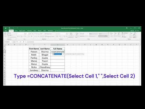 How to merge two cells in single cell in MS excel | MS Excel| CONCATENATE | Cell merge | MS Office |