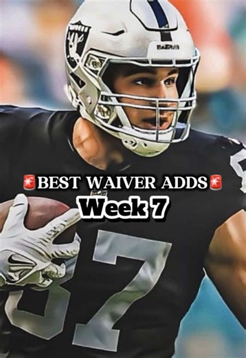 The best waiver adds for week 7 of fantasy football. Don’t forget about Samaje Perine if the Bengals who was on bye this week but had a great week 5 performance. I also like Omar Cooper Jr. if you need a WR and Michael Mayer if you need a Tight End. All of the other top options you might have been thinking of are already rostered in over 50% of fantasy football leagues #fantasyfootball #fantasyfootballadvice #fantasyfootballtips