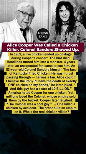 Alice Cooper Was Called a Chicken Killer. Colonel Sanders Showed Up.
