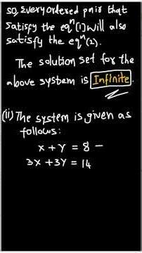 Solve the DEPENDENT&INCONSISTENT Linear systems | Equations | #mathshorts #algebra #linearequations