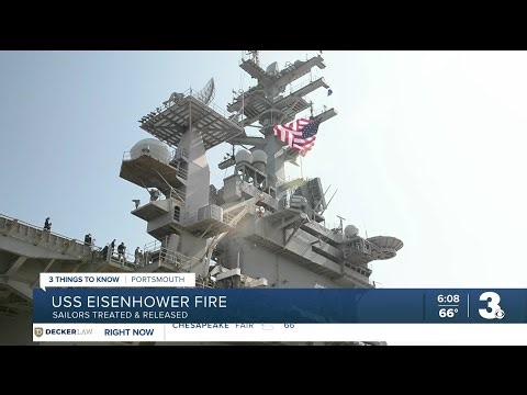 Fire on USS Dwight D. Eisenhower injures three sailors