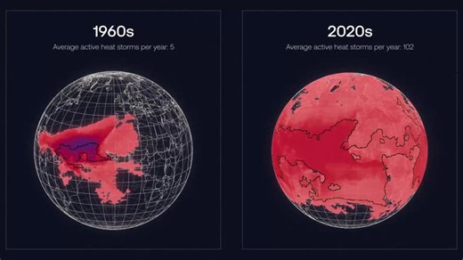 What are the giant heat storms now scorching the Earth?