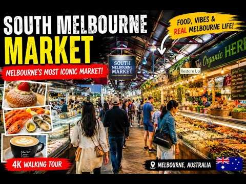 Inside Melbourne’s Famous South Melbourne Market 🇦🇺 😮 | 4K Walking Tour