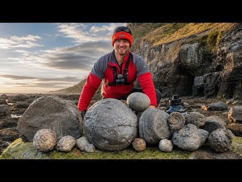 We Opened Huge Fresh 185-Million-Year-Old Stones From A Cliff Collapse — Ancient Fossils Revealed!