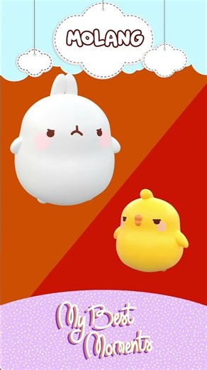 Always share your food with your BFF 💕 #molang #minimolang