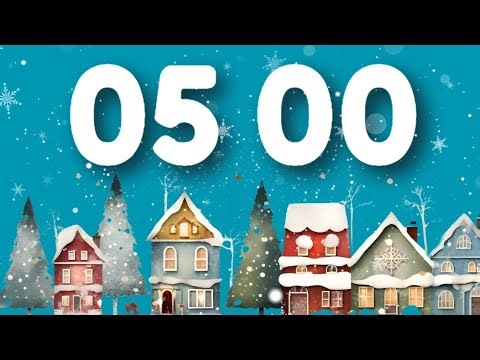 5-Minute Snowy Classroom Timer ❄️ | Relaxing Winter Music | Calm Focus
