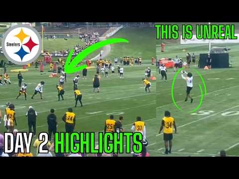 WILL HOWARD & The Pittsburgh Steelers Training Camp Highlights LOOK NASTY... | DAY 2 Highlights |