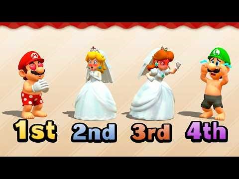 Mario Party The Top 100 Minigames - Mario VS Luigi VS Peach VS Daisy (Master CPU)