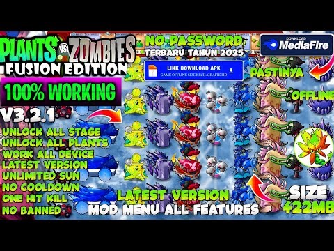 PVZ Fusion Mod Apk Terbaru 2025 v3.2.1 - Plants Vs Zombies Fusion Mod Menu Apk v3.2.1 Mod menu 🤯