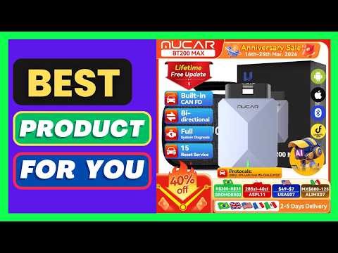 Lifetime Free Update MUCAR BT200 Max OBD2 Scanner CAN FD Bi-