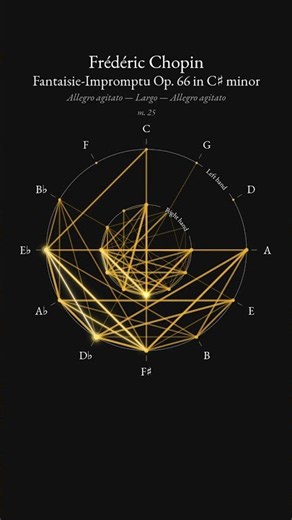 EVERY NOTE: Chopin – Fantaisie-Impromptu Op. 66 in C♯ minor on the Circle of Fifths #Shorts
