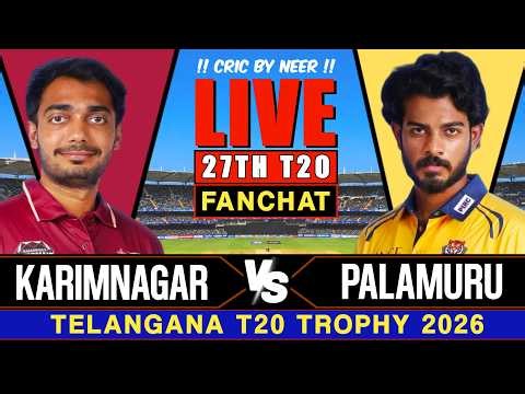 Palamuru Strikers vs Karimnagar Diamonds | 27th T20 Telangana T20 | Live Score Analysis & Commentary