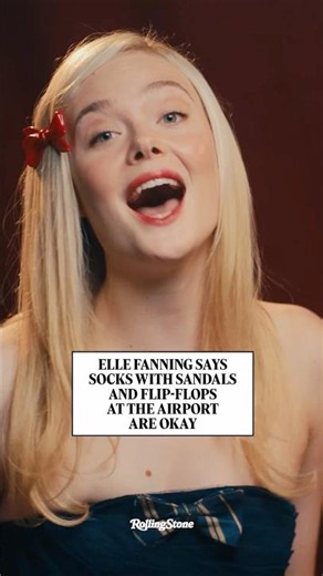 Elle Fanning Says Socks With Sandals and Flip-Flops At the Airport Are Okay