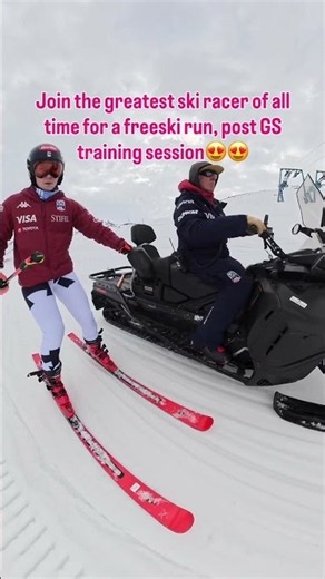 Join the 🐐 of ski racing (Mikaela Shiffrin!!) for a freeski run in Chile #shorts