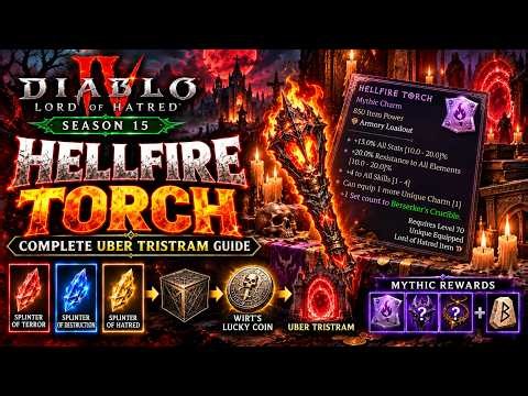 Diablo 4: How to Get the Hellfire Torch and Unlock Uber Tristram! Step by Step Guide.