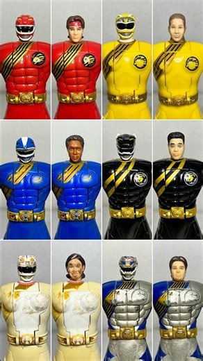 Power Rangers Wild Force Spin Morphin Flip Head Figures Bandai #fliphead #wildforce #tidauccysh
