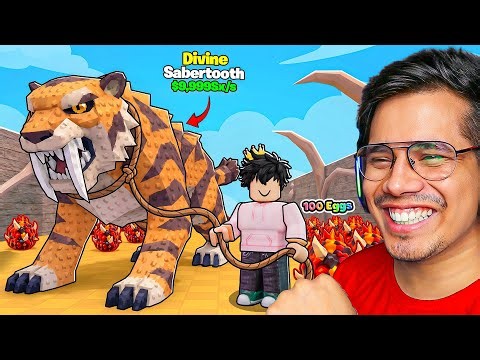 I SPEND UNLIMITED ROBUX FOR SABERTOOTH EGG IN STEAL AN EGG ROBLOX 😱