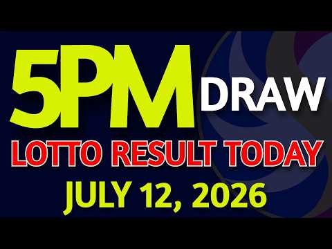 Lotto Result Today 5pm draw July 12, 2026 PCSO
