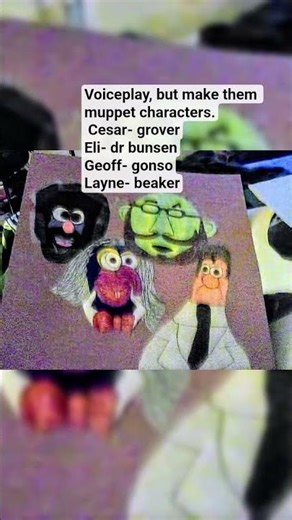 i drew @Thevoiceplay as muppet characters!