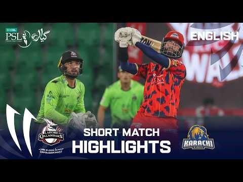 Short Match Highlights | Lahore Qalandars vs Karachi Kings | English | Match 35 | HBL PSL 11 | MZB1K