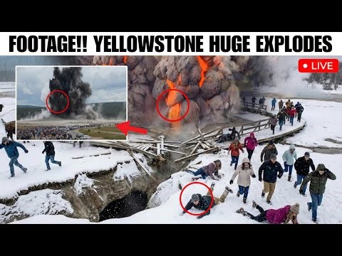 1 Minute Ago!! Yellowstone Park Cracks and Explodes! Footage of Black Diamond Pool Huge Eruption