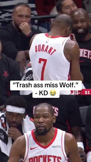 KD after Danny Wolf’s miss hit him in the face 😂