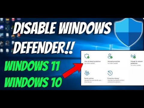 HOW TO TURN OF OR DISABLE WINDOWS DEFENDER