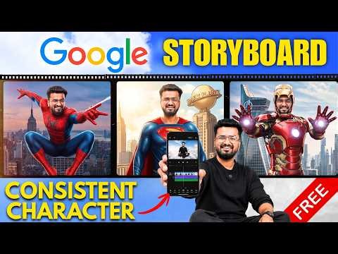 Google Flow Storyboard Studio Tutorial: 100% Consistent AI Characters! 🤯