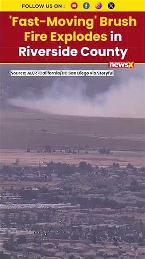 Fast-Moving Springs Fire Triggers Evacuations in Riverside County #viral #watch