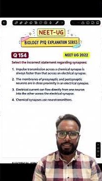 Q 154 Synapses | Neet ug 2022 PYQ | class 11 ncert biology | neet ug