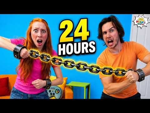 Brother vs Sister STUCK TOGETHER for 24 Hours!