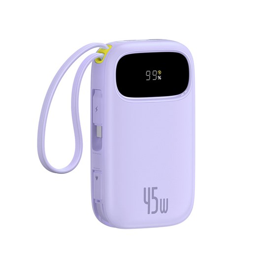 Baseus EnerFill FC31 Power Bank 20000mAh 45W με Θύρα USB-A και Θύρα USB-C Power Delivery / Quick Charge Μωβ