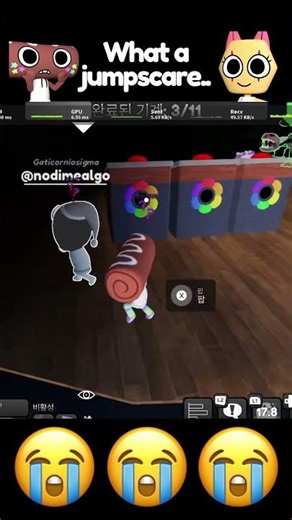 Cosmo gets jumpscared by twisted scraps 😭 #roblox #dandysworld #update
