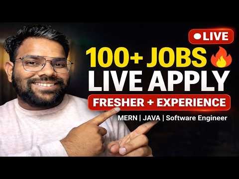 100+ Jobs Live Apply 🔥 | MERN | Java | Software Engineer | Fresher & Experienced