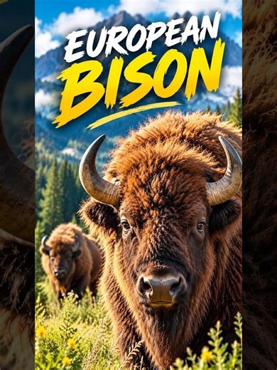 European Bisons #nature #wildlife #bisons #europeanbison #rarespecies #endangeredspecies #bison