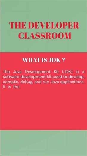 What is JDK ? ‪@TheDeveloperClassroom‬ #java #javaforbeginners #javatutorial #programming #jdk