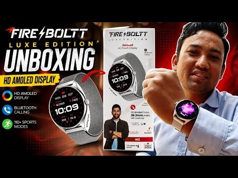 Fire-Boltt Luxe Edition Smartwatch Unboxing 🔥 AMOLED Display + Bluetooth Calling | Full Review