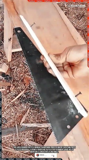 Hand Saw Tool: Precision Tooth Filing Guide #tool #tools #innovation
