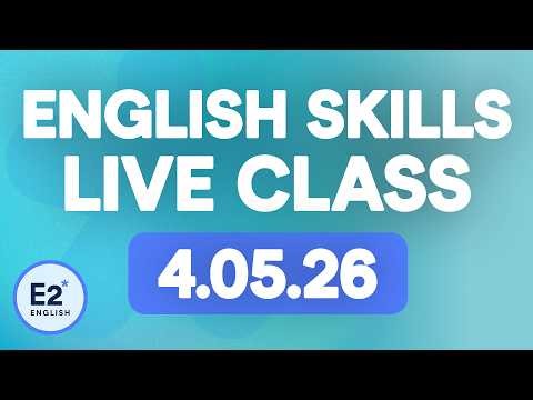 FREE English Grammar Skills Class - LIVE Monday May 4th!