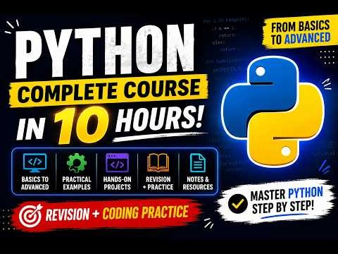 Python Full Course for Beginners 🐍 | Learn Python in 10 Hours | Complete Python Course