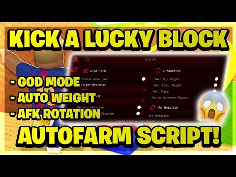 Kick a Lucky Block Script! 🍀 | GOD MODE ⚡ Auto Farm + Infinite Coins 💰 (UNDETECTED 2026/KEYLESS) 😱🔥